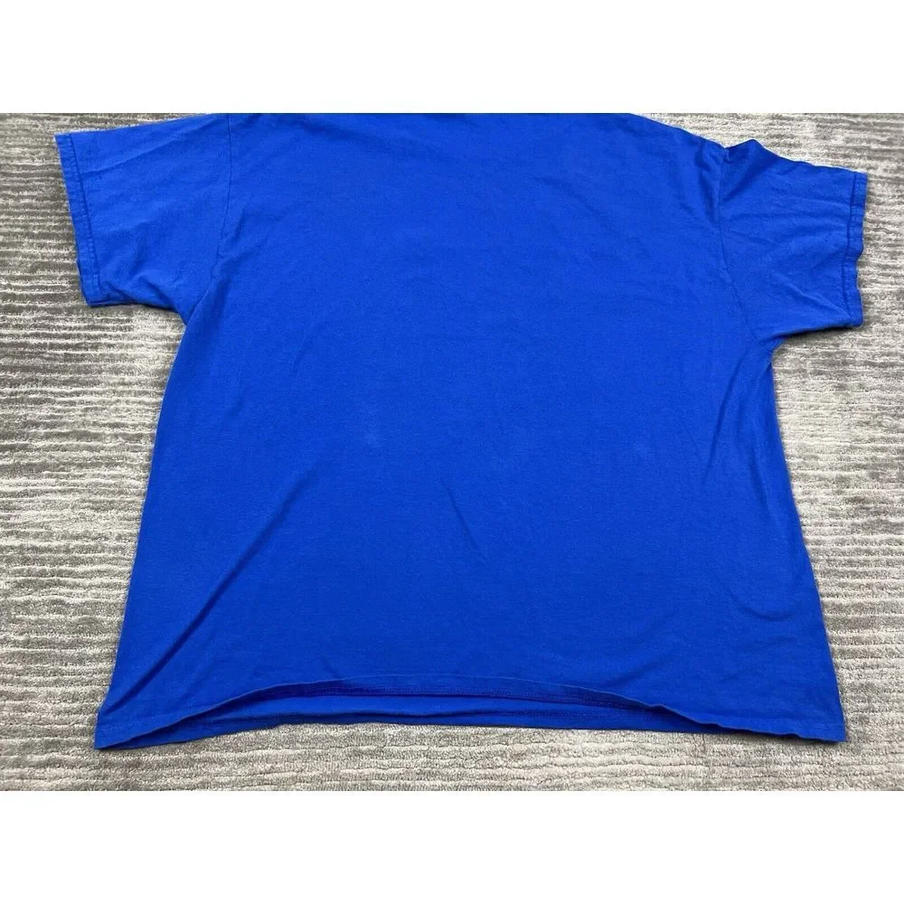 Fire Works Director I Run‎ You Run Shirt Mens 2XL Blue Short Sleeve Funny